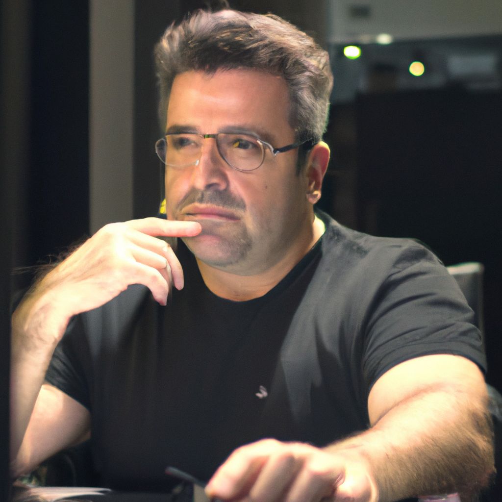 Retrato del productor ejecutivo en oficina con storyboard